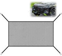 JINGMU Car Engine Hood Net for Volkswagen ID.7 2025, Foldable Car Grille Protection Net, Engine Radiator Tank Protector Prevent Stones Dirt and Leaves Dustproof