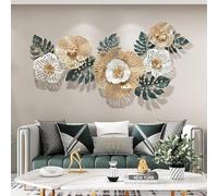 JingNian 3D Metal Wall Art Metal Leaf Wall Decor Hollow Design Iron Flower Wall Decor Modern Wall Art Decor For Living Room Leaves Wall Hanging Decoration