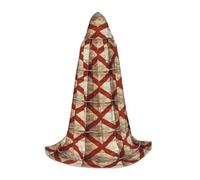 jingong Alabama State Flag on Old Wood Grain Postcard print Hooded cape, suitable for Halloween costumes, role-playing, and Christmas family photos