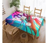 jingong Colored jellyfish Square tablecloth, fit for coffee tables, kitchens, restaurants, and desktop decoration