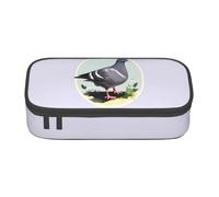 jingong Grey Pigeon Print Large Capacity Storage Bag, fit for Travel, Office Supplies, Makeup, and Desk Organization