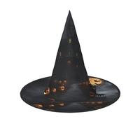 jingong Halloween Goth print Halloween hat, set of 1,fit for family themed parties, courtyard decoration, carnival parties