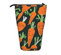 jingong Happy Carrot Seamless Pattern Multi Functional Pencil case, Storage Bag, Makeup Bag, Suitable for Office and Daily Carrying