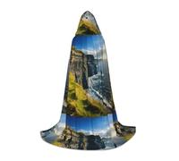 jingong Ireland Outdoors County Clare The Cliffs print Hooded cape, suitable for Halloween costumes, role-playing, and Christmas family photos