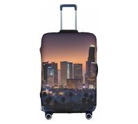 jingong Los Angeles Skyline Print Elastic Luggage Suitcase Covers Adult Luggage Protector Travel Suitcase Protective Cover