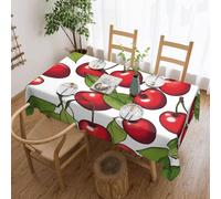 jingong lovely sweet red cherry 3 Square tablecloth, fit for coffee tables, kitchens, restaurants, and desktop decoration