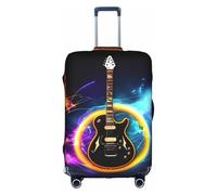 jingong Magic Electric Guitar Music Print Elastic Luggage Suitcase Covers Adult Luggage Protector Travel Suitcase Protective Cover