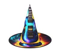 jingong Magic Electric Guitar print Halloween hat, set of 1,fit for family themed parties, courtyard decoration, carnival parties