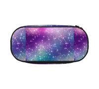 jingong Magic Space Print Oxford Cloth Pencil Case Pouch, Sturdy, Double Zipper, Cosmetic Pencil Storage