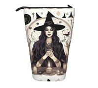 jingong Magic Witch Witchcraft Bohemian Drawing Multi Functional Pencil case, Storage Bag, Makeup Bag, Suitable for Office and Daily Carrying