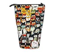 jingong Many Cartoon cat Multi Functional Pencil case, Storage Bag, Makeup Bag, Suitable for Office and Daily Carrying