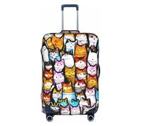jingong Many Cartoon Cats Print Elastic Luggage Suitcase Covers Adult Luggage Protector Travel Suitcase Protective Cover