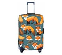 jingong Many Foxes Print Elastic Luggage Suitcase Covers Adult Luggage Protector Travel Suitcase Protective Cover