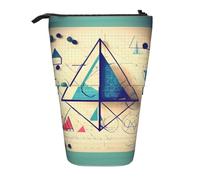jingong Math Geometry Geek Calculus Multi Functional Pencil case, Storage Bag, Makeup Bag, Suitable for Office and Daily Carrying