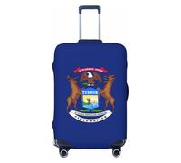 jingong Michigan State Flag Print Luggage lid Protector, Elastic Travel Luggage lid, Scratch Resistant and dust-Proof