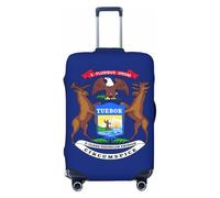 jingong Michigan State Flag Print Luggage lid Protector, Elastic Travel Luggage lid, Scratch Resistant and dust-Proof