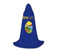 jingong Montana State Flag print Hooded cape, suitable for Halloween costumes, role-playing, and Christmas family photos