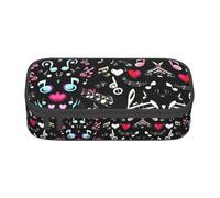 jingong Music Symbols Lovely Large Capacity Storage Bag, fit for Travel, Office Supplies, Makeup, and Desk Organization