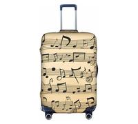 jingong Musical Notes Print Elastic Luggage Suitcase Covers Adult Luggage Protector Travel Suitcase Protective Cover