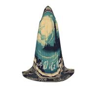 jingong Not All Who Wander Are Lost 1 print Hooded cape, suitable for Halloween costumes, role-playing, and Christmas family photos