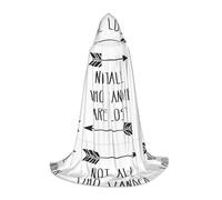 jingong Not All Who Wander Are Lost print Hooded cape, suitable for Halloween costumes, role-playing, and Christmas family photos