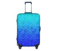 jingong Ocean Sea Blue Mermaid Fish Print Elastic Luggage Suitcase Covers Adult Luggage Protector Travel Suitcase Protective Cover