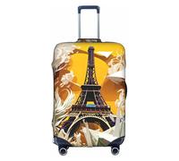 jingong Paris Eiffel Tower Print Elastic Luggage Suitcase Covers Adult Luggage Protector Travel Suitcase Protective Cover