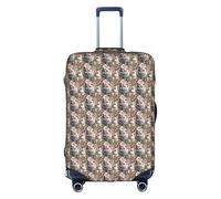 jingong Red Flower Leopard Print Elastic Luggage Suitcase Covers Adult Luggage Protector Travel Suitcase Protective Cover