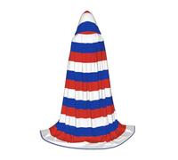 jingong Russian flag print Hooded cape, suitable for Halloween costumes, role-playing, and Christmas family photos
