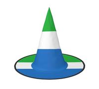 jingong Sierra Leone flag print Halloween hat, set of 3,fit for family themed parties, courtyard decoration, carnival parties