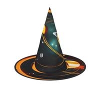 jingong Solar System Jupiter Saturn print Halloween hat, set of 1,fit for family themed parties, courtyard decoration, carnival parties