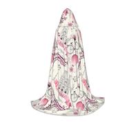 jingong The Paris Tower and a Bicycle print Hooded cape, suitable for Halloween costumes, role-playing, and Christmas family photos