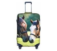 jingong Two Horses Print Elastic Luggage Suitcase Covers Adult Luggage Protector Travel Suitcase Protective Cover