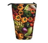 jingong Variety Fresh Vegetables Fruits Multi Functional Pencil case, Storage Bag, Makeup Bag, Suitable for Office and Daily Carrying