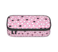 jingong White Sheep on Red Background Large Capacity Storage Bag, fit for Travel, Office Supplies, Makeup, and Desk Organization