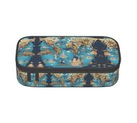 jingong World Geography Map Large Capacity Storage Bag, fit for Travel, Office Supplies, Makeup, and Desk Organization