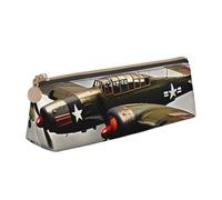 jingong World War 2 Aircraft Airplane 2-Standard-Scale-2_00x Triangle Leather Case Pouch with Spacious Interior, Zipper Closure for Writing Tools, Office