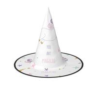 jingong you are magical print Halloween hat, set of 1,fit for family themed parties, courtyard decoration, carnival parties