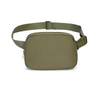 JINGQBD bumbags for Ladies with Multiple Pockets, Large Capacity, Adjustable Belt, Waterproof Running, Hiking, Shopping-Khaki Green