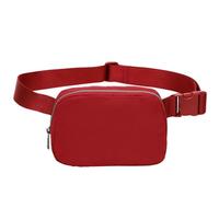 JINGQBD bumbags for Ladies with Multiple Pockets, Large Capacity, Adjustable Belt, Waterproof Running, Hiking, Shopping-red