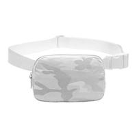 JINGQBD bumbags for Ladies with Multiple Pockets, Large Capacity, Adjustable Belt, Waterproof Running, Hiking, Shopping-Camouflage White