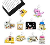 JINGSEN 9Pcs Charms for Kindle,About Funny Theme Dust Plug Charm Compatible with Type C Charging Port,Charms Compatible for Kindle,E-Reader,Phone(Style 2)