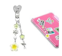 JINGSEN Charm Chains for Kindle,Cute E-Reader Phone Charm Bracelets Accessories Gift for Reader Booklovers Women,Charms Compatible for Kindle,E-Reader,Phone(White)