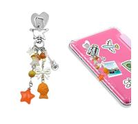 JINGSEN Charm Chains for Kindle,Cute E-Reader Phone Charm Bracelets Accessories Gift for Reader Booklovers Women,Charms Compatible for Kindle,E-Reader,Phone(Goldfish)