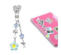 JINGSEN Charm Chains for Kindle,Cute E-Reader Phone Charm Bracelets Accessories Gift for Reader Booklovers Women,Charms Compatible for Kindle,E-Reader,Phone(Blue)