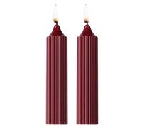 Jingsen Wax Pillar Candles 2-Pack - Low-Temperature Slow-Burning, Eco-Friendly Candles for Home & Meditation, Weddings, Churches, Home Decoration, Restaurants, and Spa Centers (Red)