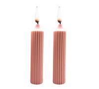 Jingsen Wax Pillar Candles 2-Pack - Low-Temperature Slow-Burning, Eco-Friendly Candles for Home & Meditation, Weddings, Churches, Home Decoration, Restaurants, and Spa Centers (Pink)
