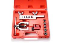 JINGTAO88 Flaring Tool Kit - Double & Single Brake Line Flaring Tool Repair Kit with Tube Cutter and 5 Adapters Compatible with Copper、 Stainless Stee、Steel、Aluminum Tubing