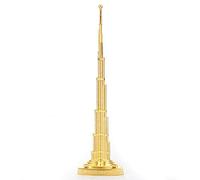 JINGTIA Dubai Burj Khalifa architectural model Home furnishings Indoor decorations Collection Metal jewelry Retro crafts for the desktop bedroom desk,gold