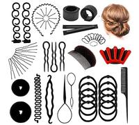 Jingxinxin Hair Styling Set, 20 Pcs DIY Women Hair Accessories Braid,Girls Hairstyle Maker Tool, Hairpin Holding Magic Braiding Twist Curler Tool Kit Pull Hair Needle… …